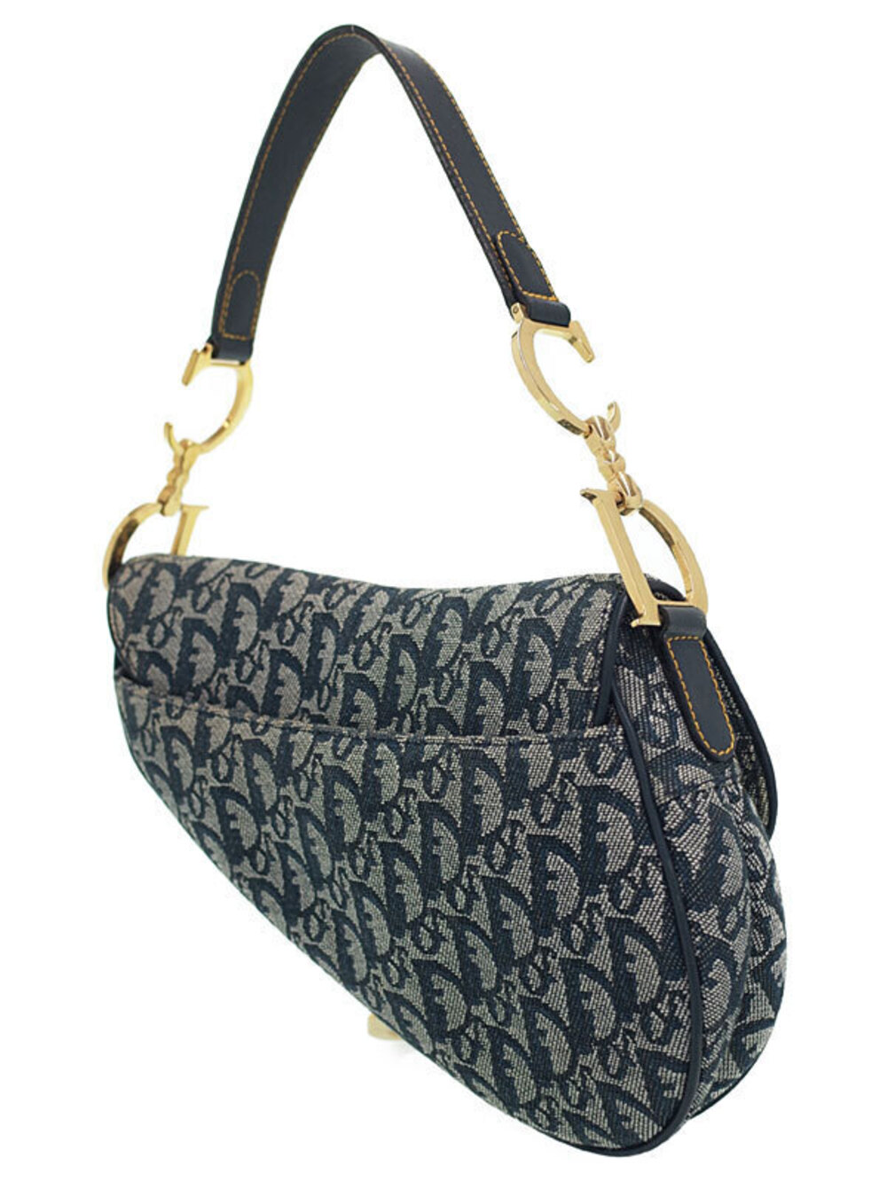 Dior Hobo Bag Saddle Christian Trotter Black